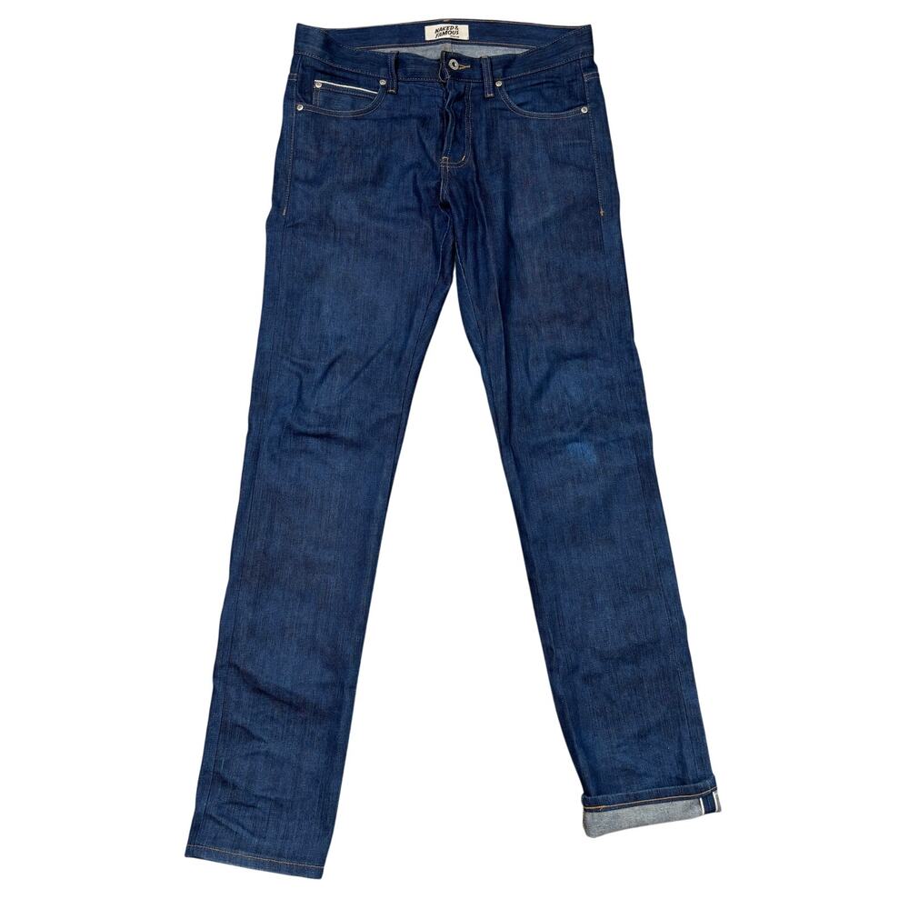 Naked & Famous Kasuri Stretch Selvedge Denim Jeans Men's 32x36
